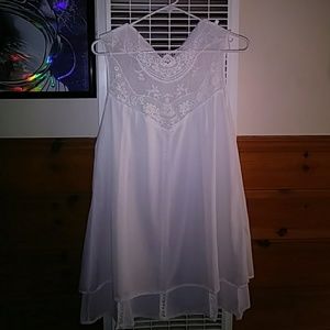 White halter dress